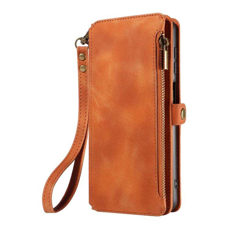 For Google Pixel 7a Fantasy Multifunctional Zipper Wallet Leather Phone Case(Orange)