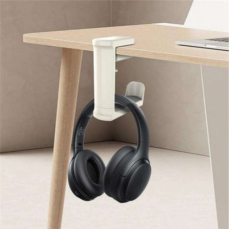 XWJ-EJJ01 360 Degree Rotatable Under Desk Storage Bracket Gaming Headset Holder(Black)
