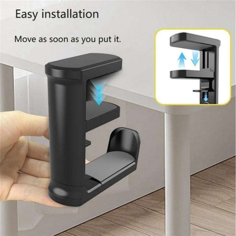 XWJ-EJJ01 360 Degree Rotatable Under Desk Storage Bracket Gaming Headset Holder(White)