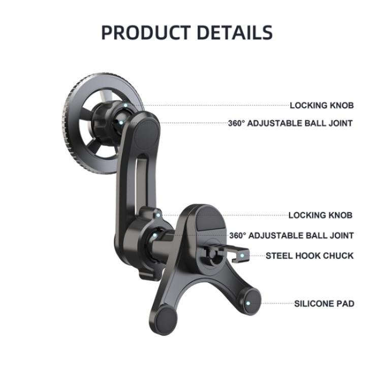 V005 360 Degree Rotatable Air Vent Holder Bracket Compatible With MagSafe Car Phone Mount(Gear Type)