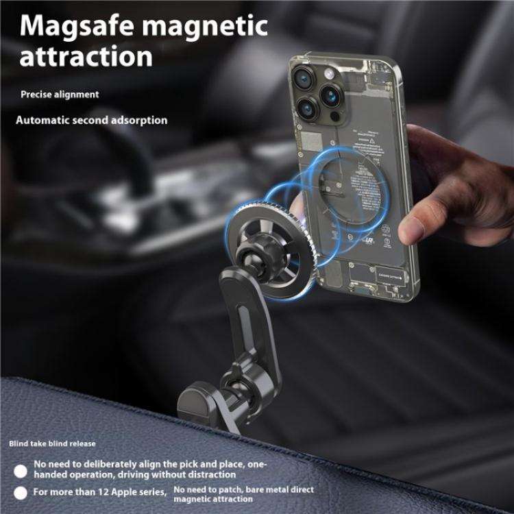 V005 360 Degree Rotatable Air Vent Holder Bracket Compatible With MagSafe Car Phone Mount(Gear Type)