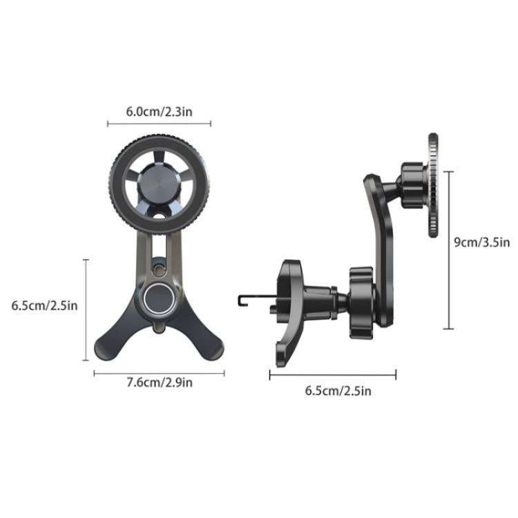 V005 360 Degree Rotatable Air Vent Holder Bracket Compatible With MagSafe Car Phone Mount(Gear Type)