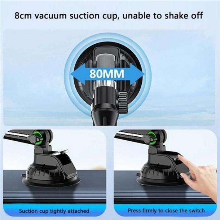 XWJ-JX04 Dashboard Windshield Magnetic Car Mount Suction Cup Base Long Arm Holder(Single Hole)