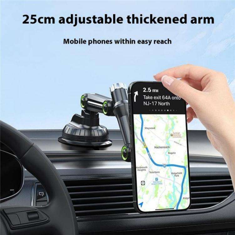 XWJ-JX04 Dashboard Windshield Magnetic Car Mount Suction Cup Base Long Arm Holder(Single Hole)