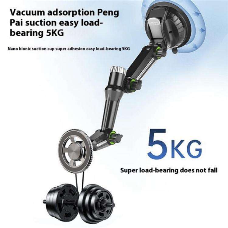 XWJ-JX04 Dashboard Windshield Magnetic Car Mount Suction Cup Base Long Arm Holder(Single Hole)