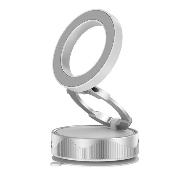 X28 Vacuum Suction Phone Mount 360 Degree Rotating Magnetic Car Phone Holder(White)