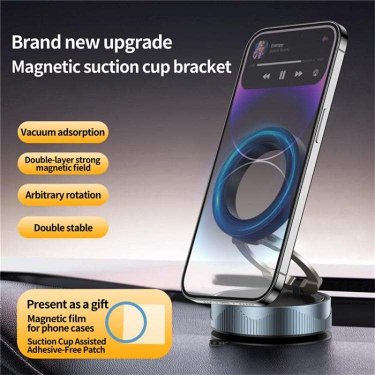 X28 Vacuum Suction Phone Mount 360 Degree Rotating Magnetic Car Phone Holder(White)