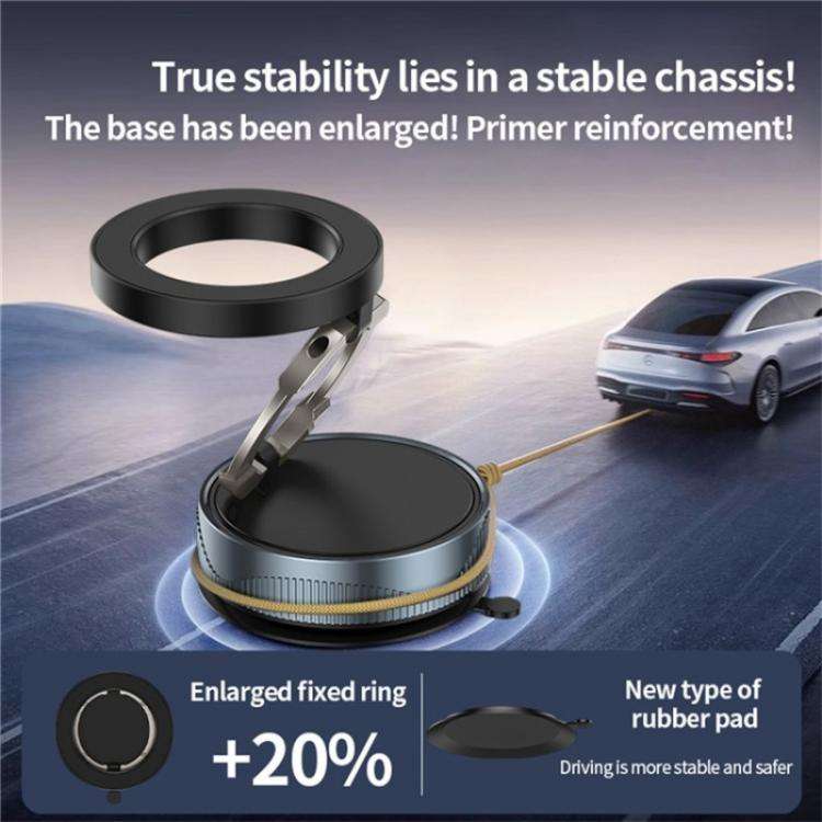 X28 Vacuum Suction Phone Mount 360 Degree Rotating Magnetic Car Phone Holder(Black)