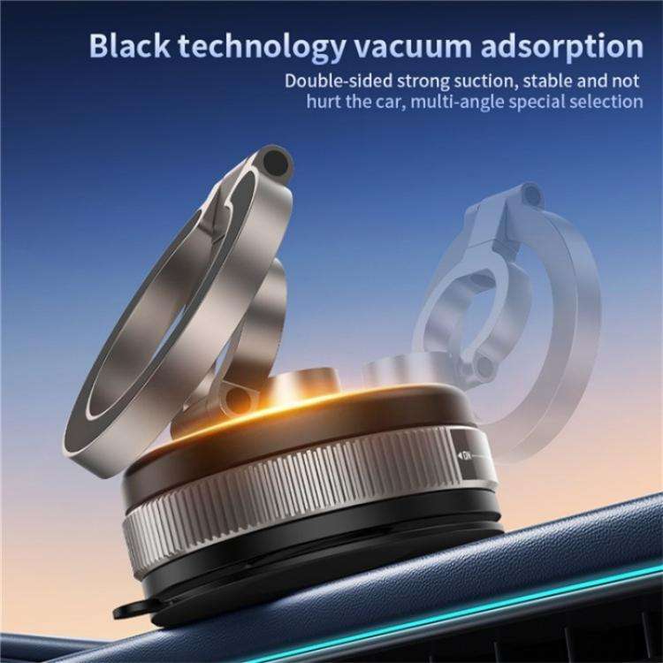 D1X Hands-Free Suction Cup Phone Holder Foldable Vacuum Magnetic Car Phone Mount