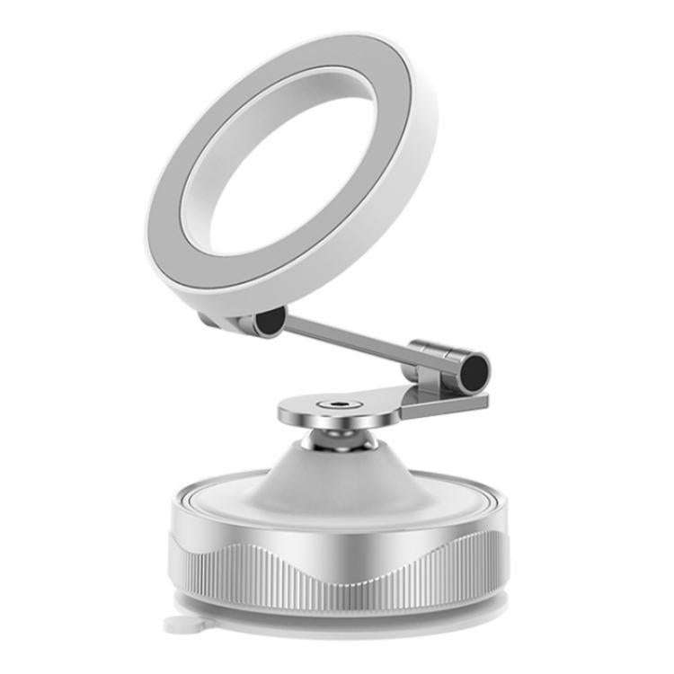 X30 Car Foldable Cell Phone Stand Suction Cup Mount Vacuum Magnetic Car Phone Holder(White)