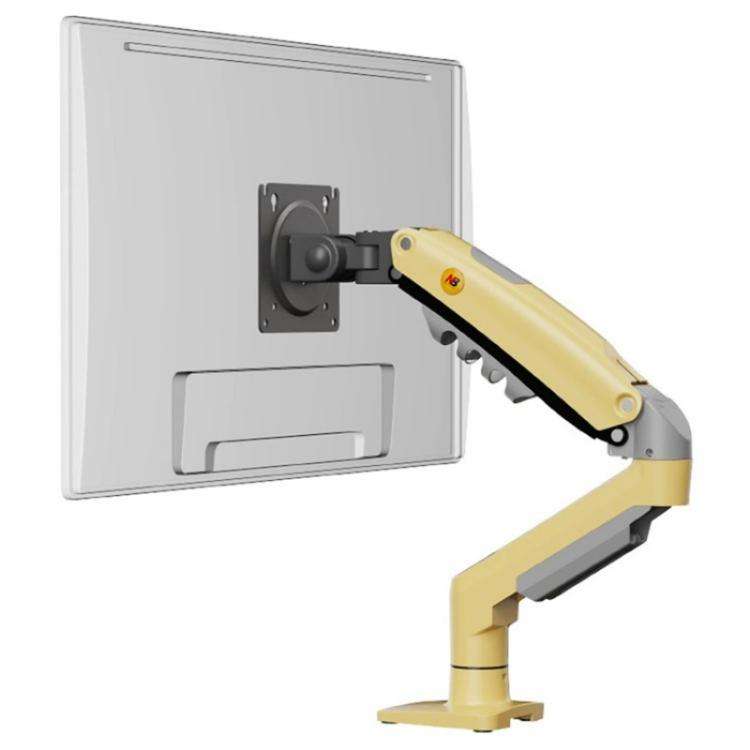 NORTH BAYOU F80 Adjustable Height Monitor Arm 17-30 Inch Displays Desk Mount Stand(Yellow)