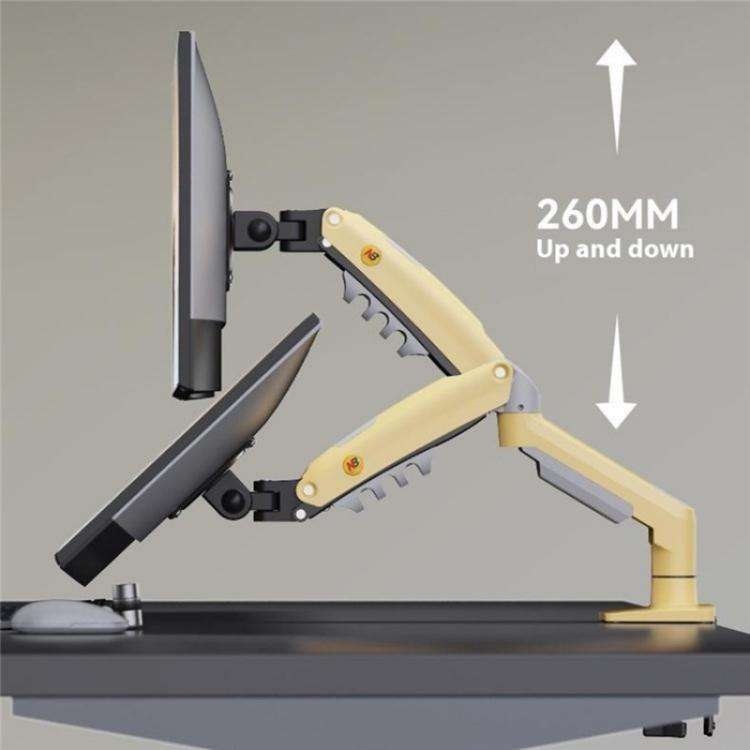 NORTH BAYOU F80 Adjustable Height Monitor Arm 17-30 Inch Displays Desk Mount Stand(Lake Blue)