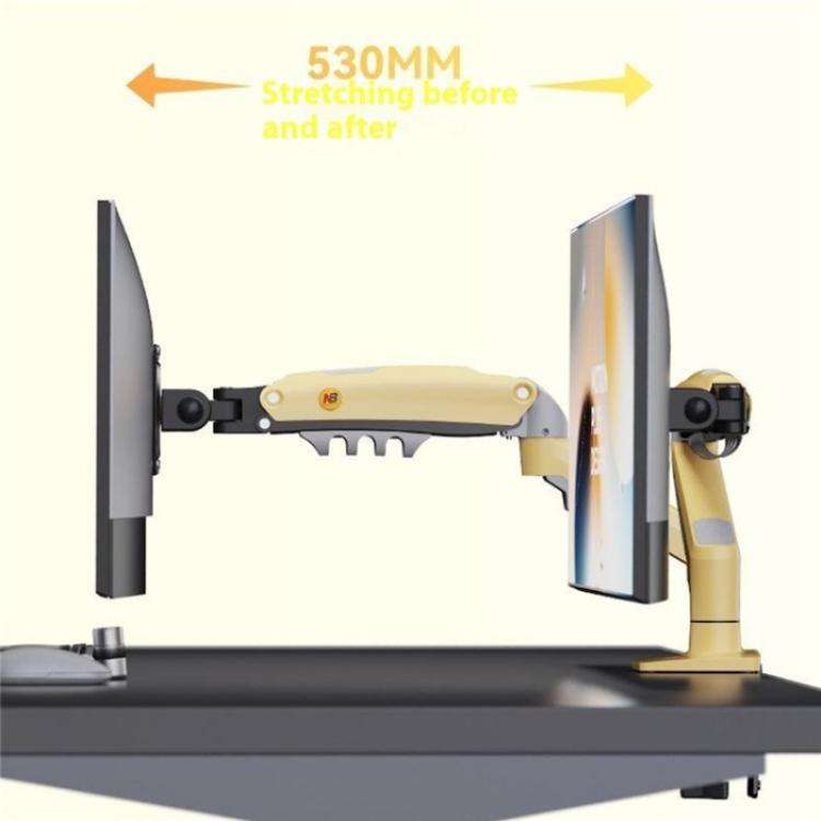 NORTH BAYOU F80 Adjustable Height Monitor Arm 17-30 Inch Displays Desk Mount Stand(Lake Blue)