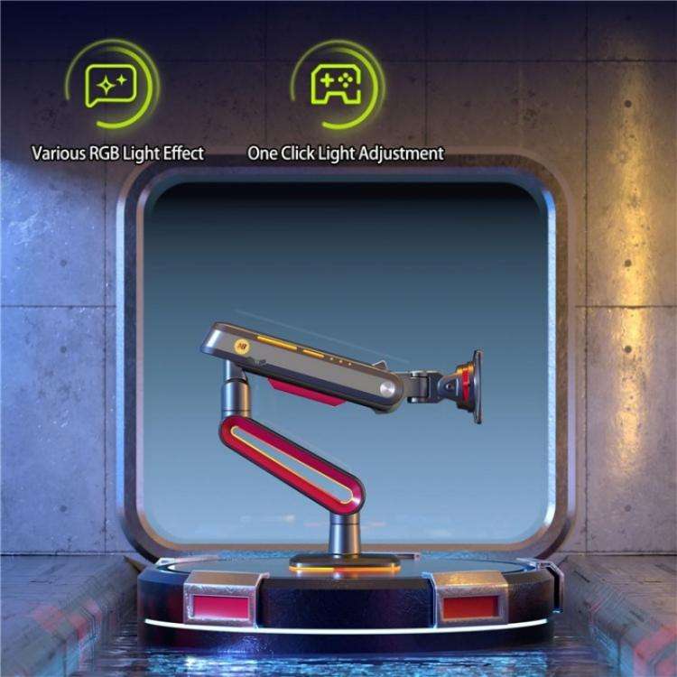 NORTH BAYOU L60 RGB Light Desk Mount Bracket 32-60 Inch Gaming Monitor Arm Stand