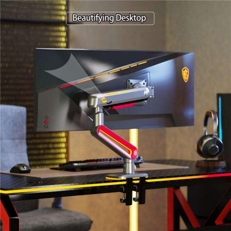 NORTH BAYOU L60 RGB Light Desk Mount Bracket 32-60 Inch Gaming Monitor Arm Stand