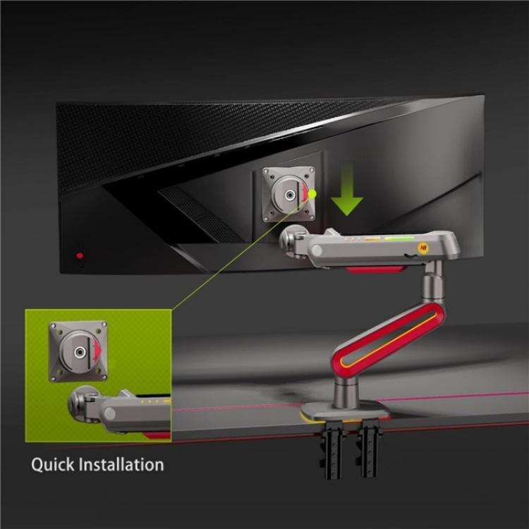 NORTH BAYOU L60 RGB Light Desk Mount Bracket 32-60 Inch Gaming Monitor Arm Stand