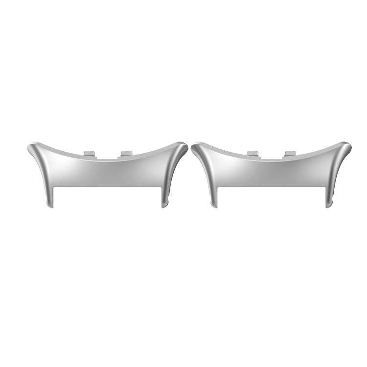 For vivo watch5 1 Pair 20mm 316 Stainless Steel Metal Watch Band Connector(Silver)