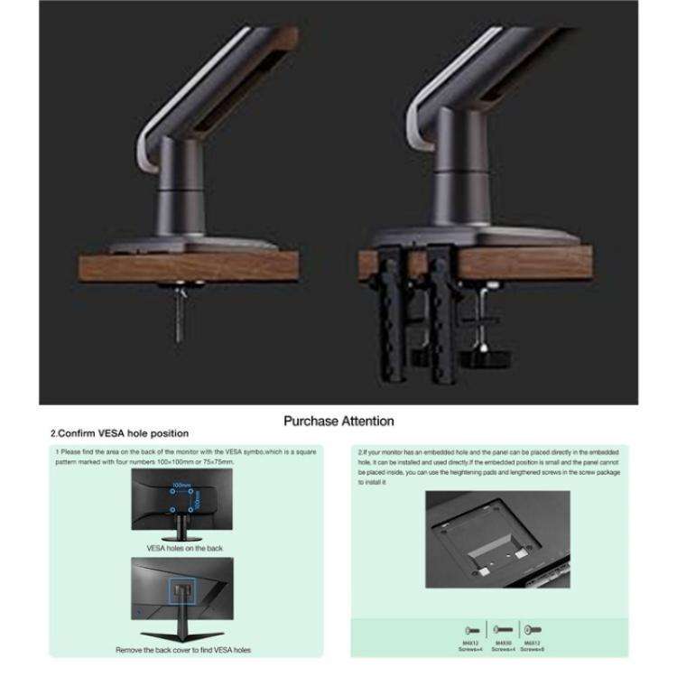 NORTH BAYOU A5 Flat Ultrawide Curved Monitors Bracket Gaming Monitor Arm VESA Mount