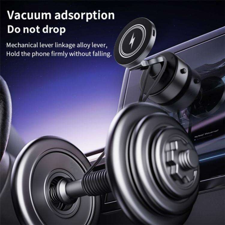 D1 15W Wireless Charging Electric Vacuum Suction Multi  Angle Rotating Car Phone Holder