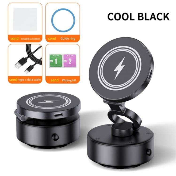 D1 15W Wireless Charging Electric Vacuum Suction Multi  Angle Rotating Car Phone Holder