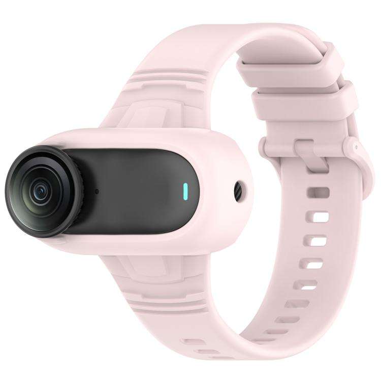 For Insta 360 Go 3 / Go 3S / Go 2 Solid Color Silicone Watch Band(Light Pink)