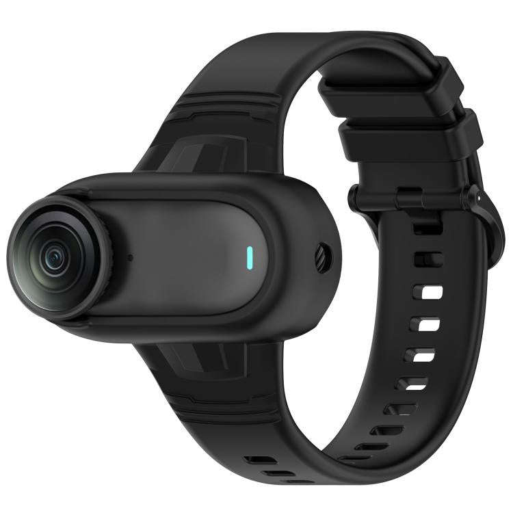 For Insta 360 Go 3 / Go 3S / Go 2 Solid Color Silicone Watch Band(Black)