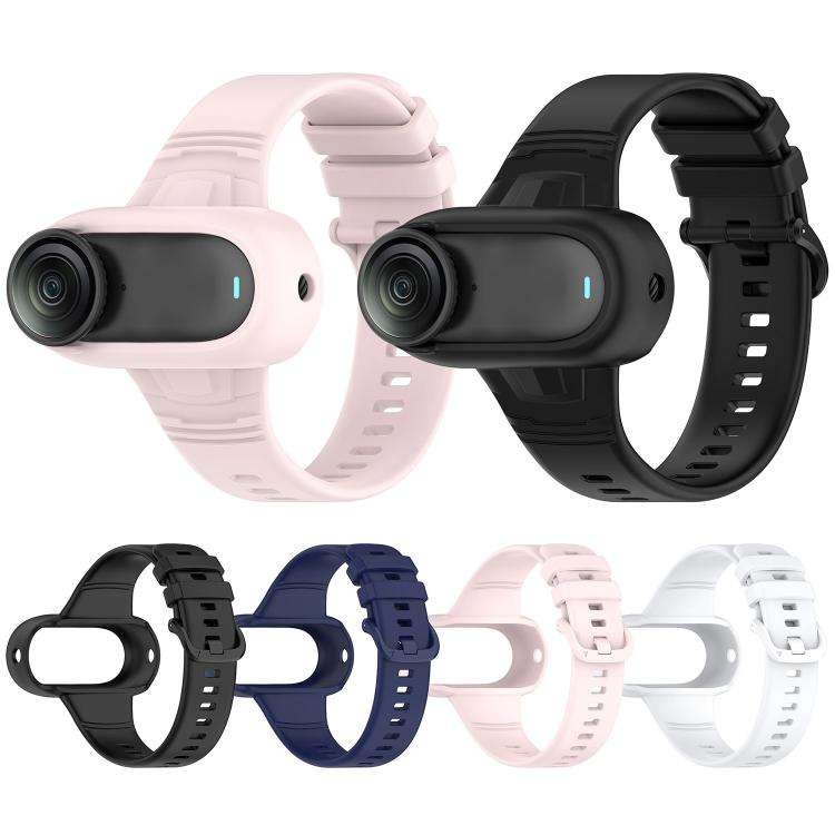 For Insta 360 Go 3 / Go 3S / Go 2 Solid Color Silicone Watch Band(White)