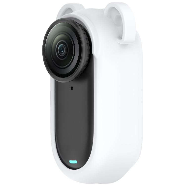 For Insta 360 Go 3S / Go 3  Solid Color Silicone Protective Case(White)