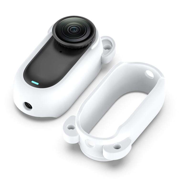 For Insta 360 Go 3S / Go 3  Solid Color Silicone Protective Case(White)