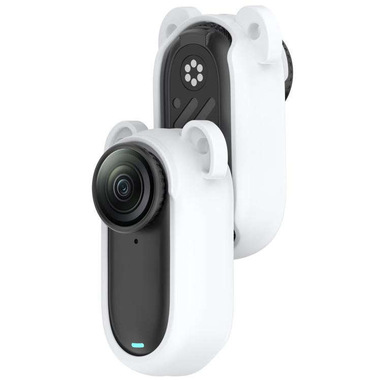 For Insta 360 Go 3S / Go 3  Solid Color Silicone Protective Case(White)