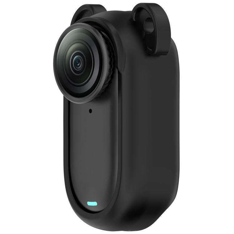 For Insta 360 Go 3S / Go 3  Solid Color Silicone Protective Case(Black)