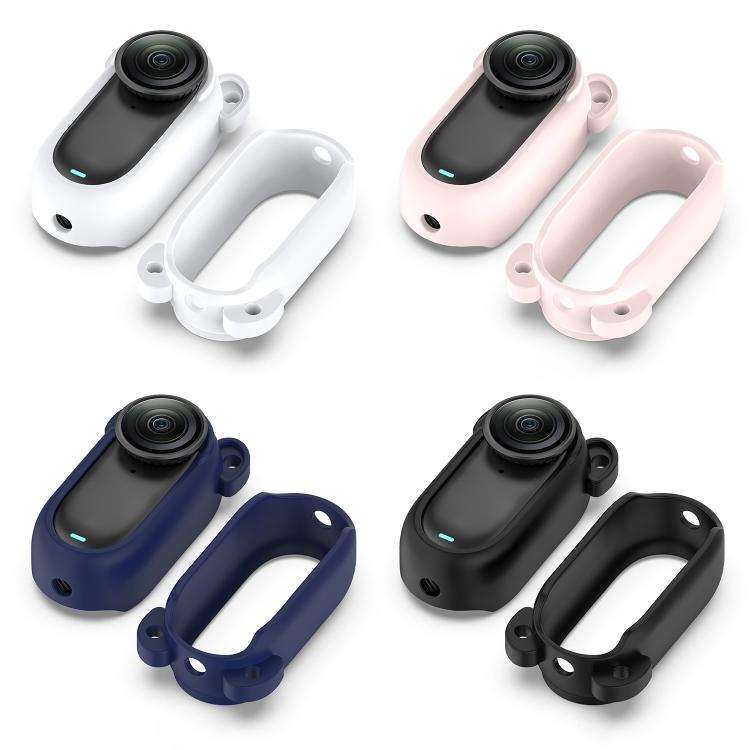 For Insta 360 Go 3S / Go 3  Solid Color Silicone Protective Case(White)