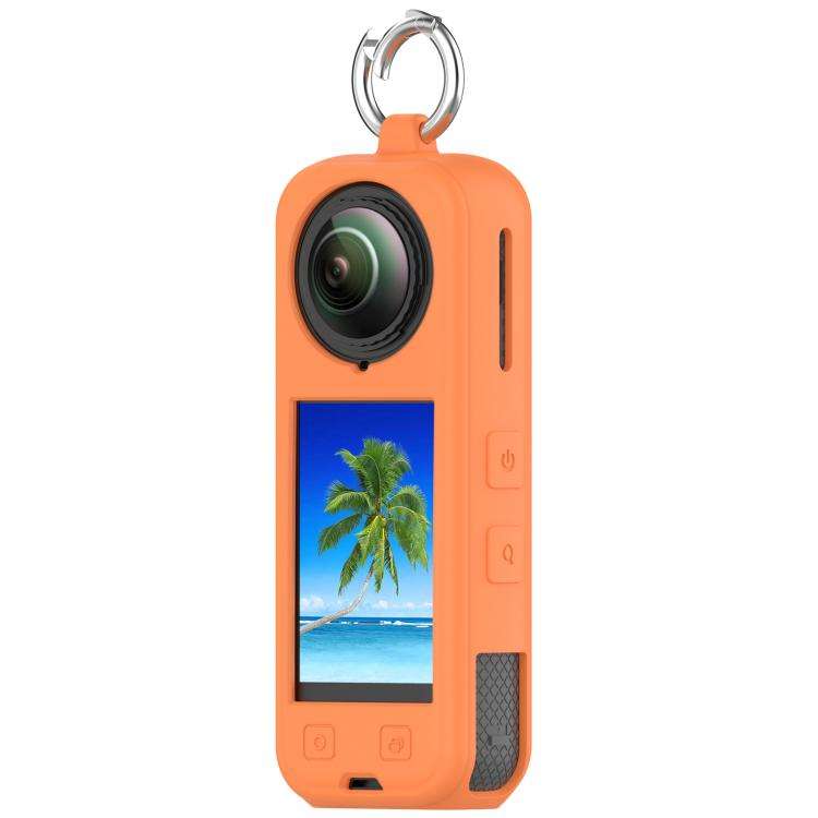 For Insta360 X5 Silicone Protective Case(Orange)