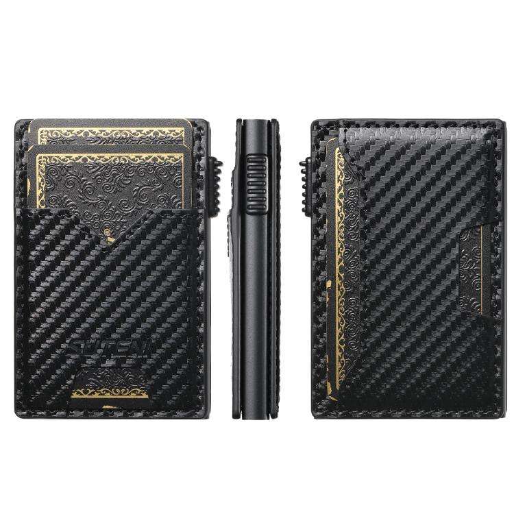 The Suteni carbon fiber pattern double-sided card insertion button automatically ejects the card ...