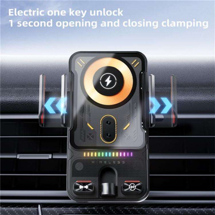 SD19 Wireless Charger 15W Magnetic Fast Charging Car Air Vent Mount Phone Holder(Grey)