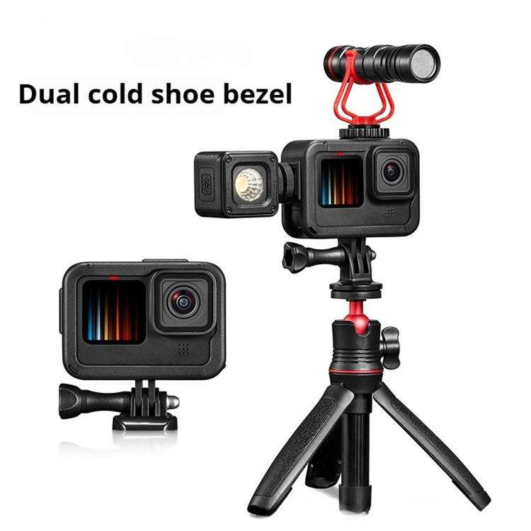 For GoPro HERO13 Black / HERO12 Black Dual Cold Shoes Frame Expansion PA Cage with Side Interface...