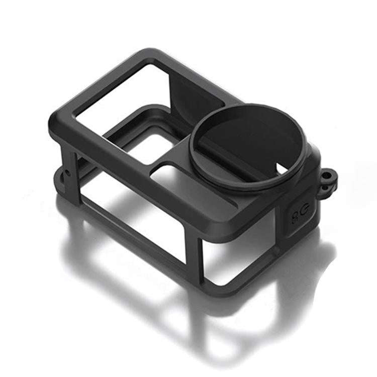 For DJI Action 5 Pro / 4 / 3 Soft Silicone Shockproof Protective Case Cover with Lens Cap(Black)