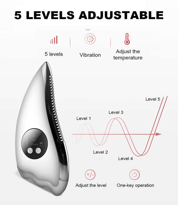 K-SKIN KD817 Facial Scratch Pad Dredge Meridian Soothing Fatigue Scraping Plate Electric Massager...