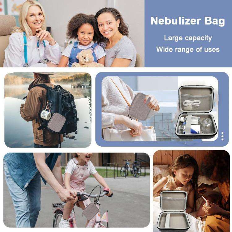 Portable Nebulizer Case Inhaler Travel Bag for Adult Handheld Asthma Machine Organizer