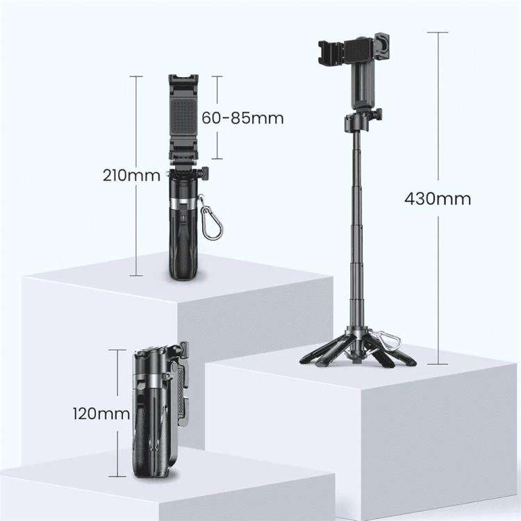 Jmary MT-18 Extendable Phone Holder Wireless Control Mini Phone Selfie Stick Tripod(Black)