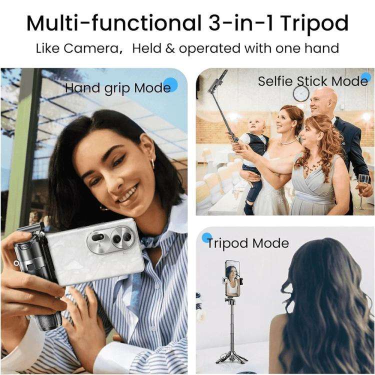 Jmary MT-18 Extendable Phone Holder Wireless Control Mini Phone Selfie Stick Tripod(Black)
