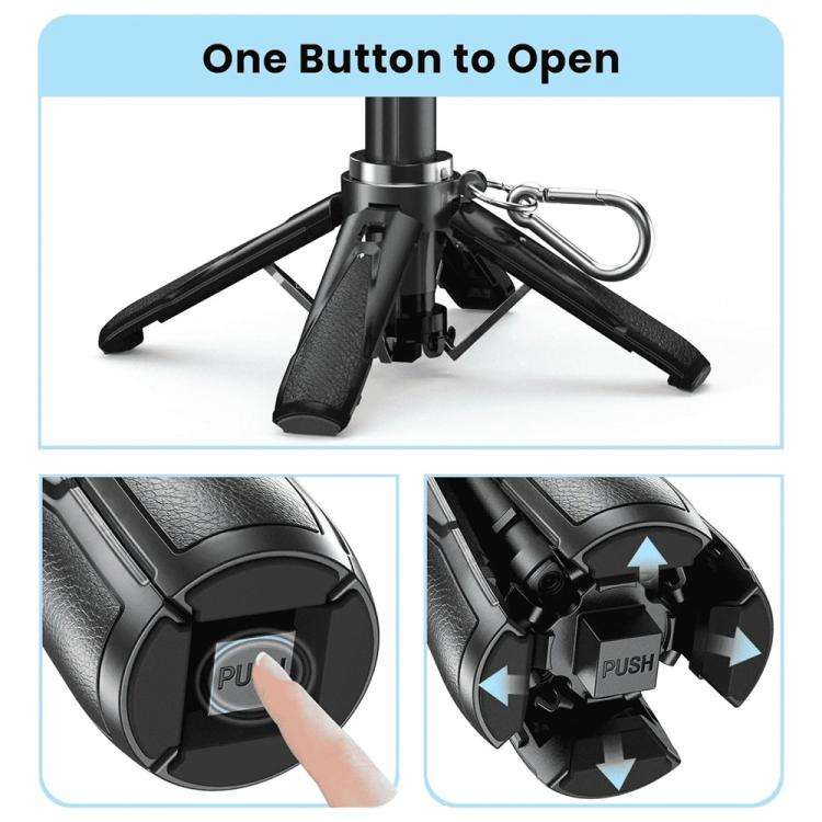 Jmary MT-18 Extendable Phone Holder Wireless Control Mini Phone Selfie Stick Tripod(Black)