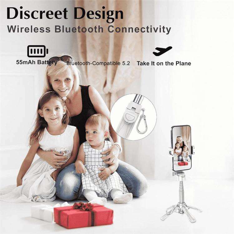 Jmary MT-18 Extendable Phone Holder Wireless Control Mini Phone Selfie Stick Tripod(Black)