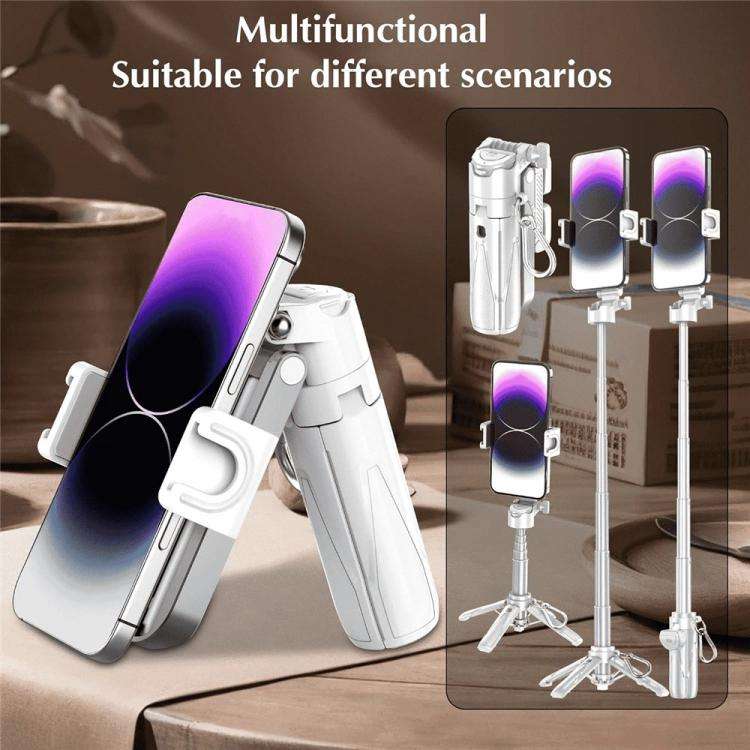 Jmary MT-18 Extendable Phone Holder Wireless Control Mini Phone Selfie Stick Tripod(Black)