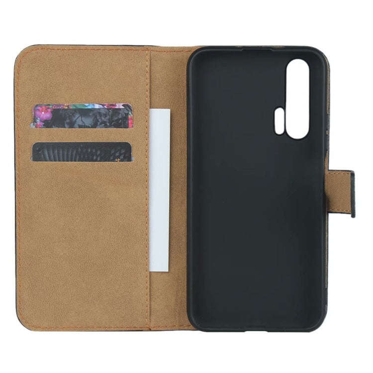 Leather Horizontal Flip Holster for Huawei Honor 20 Pro with Magnetic Clasp and Bracket and Card ...