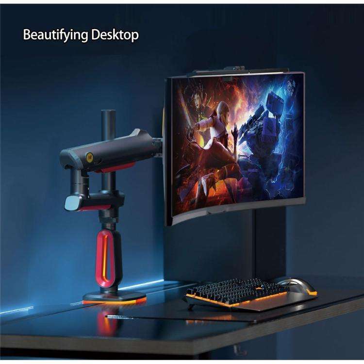 NORTH BAYOU L70 RGB Lighting Gaming Monitor Adjustable Arm Stand Curved Monitors Bracket