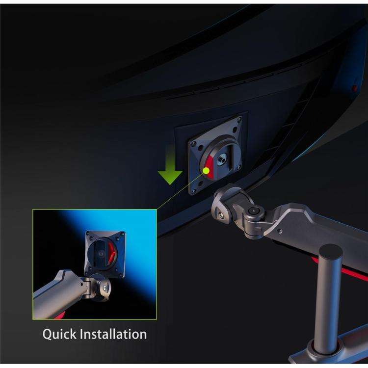 NORTH BAYOU L70 RGB Lighting Gaming Monitor Adjustable Arm Stand Curved Monitors Bracket