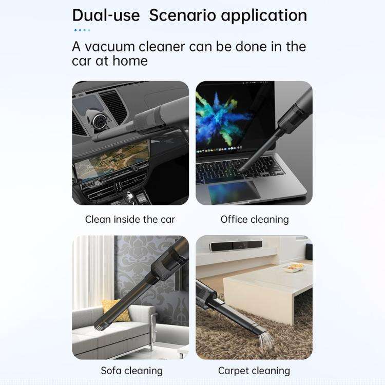 V16S With 200ml Dust Box Rechargeable Dust Blower Portable Handheld Car Vacuum Cleaner