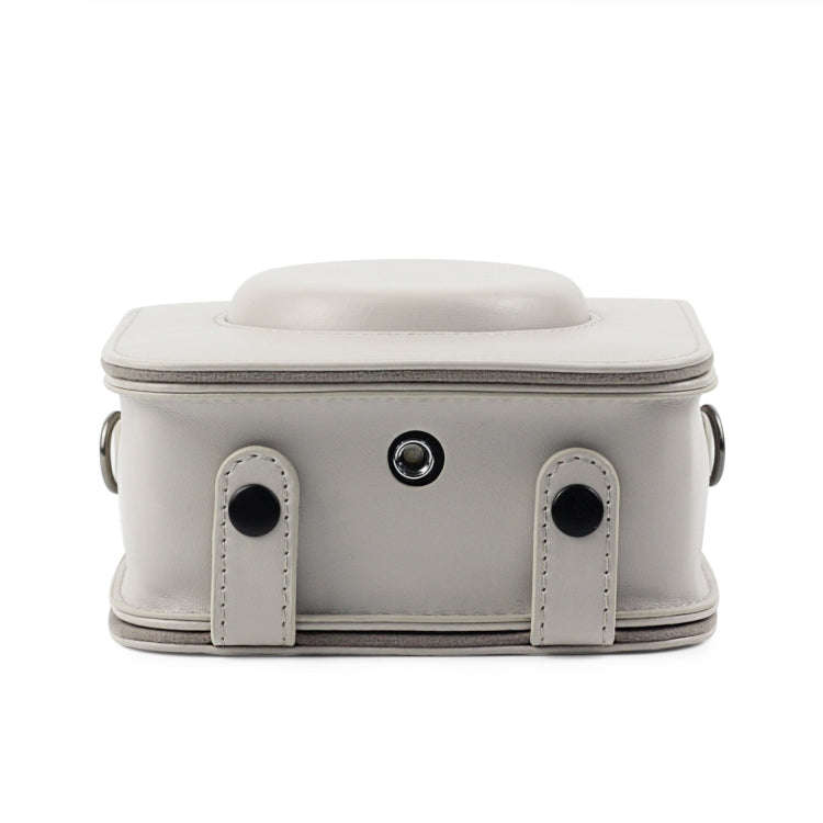 Full Body Camera PU Leather Case Bag with Strap for Fujifilm Instax Square SQ20(White)
