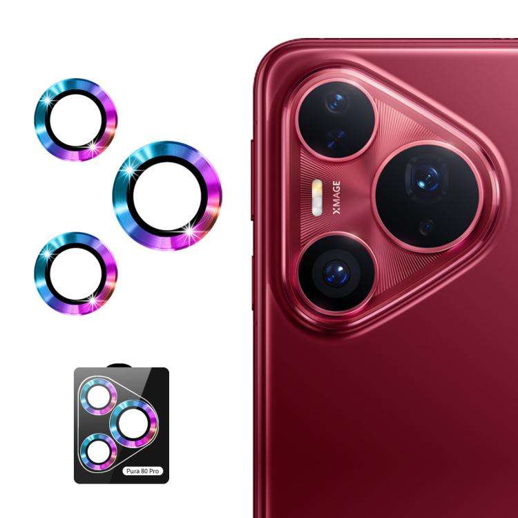 For Huawei Pura 80 Pro / Pro+ / Ultra ENKAY 9H Rear Lens Aluminium Alloy Tempered Glass Film(Colo...